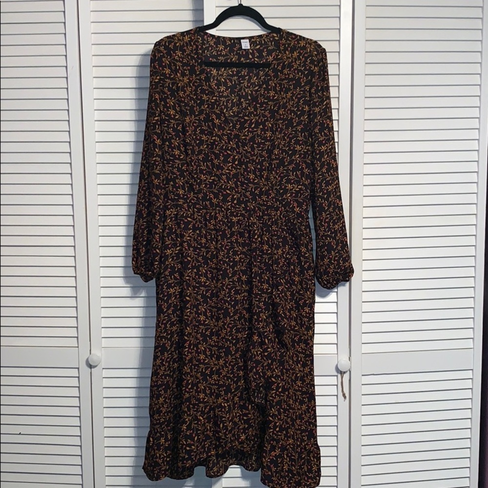 Old Navy Floral High Low Wrap Dress